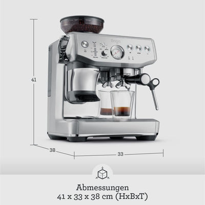 Sage - The Barista Express Impress - Kaffeevollautomat mit manuellem Milchaufschäumer - Gebürsteter Edelstahl