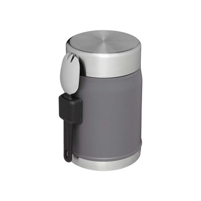 Stanley Classic Legendary Thermobehälter für Essen mit Göffel 400 ml - Hält 7 Stunden Heiß oder Kalt - Edelstahl Warmhaltebehälter Essen - BPA-Frei - Spülmaschinenfest - Charcoal