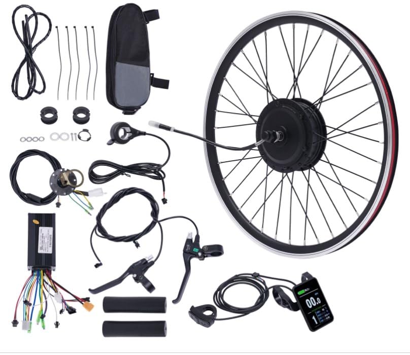 SHZICMY 27,5" Vorderrad 500W 36V E-Bike Conversion Kit mit LCD Display, Fahrrad Motor Elektrofahrrad Umbausatz, bis 35-40km/h