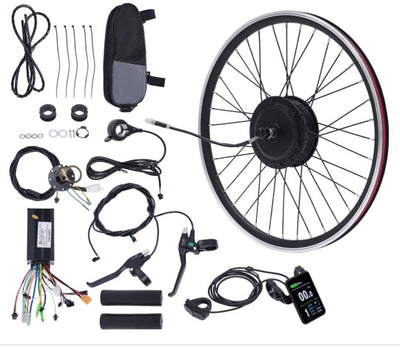 SHZICMY 27,5" Vorderrad 500W 36V E-Bike Conversion Kit mit LCD Display, Fahrrad Motor Elektrofahrrad Umbausatz, bis 35-40km/h