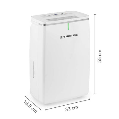TROTEC Luftentfeuchter elektrisch TTK 72 E – Leistung 24 L/Tag – Fläche 50 m² / 125 m³ – mit Autoabschaltung – für Wohnung und Schlafzimmer