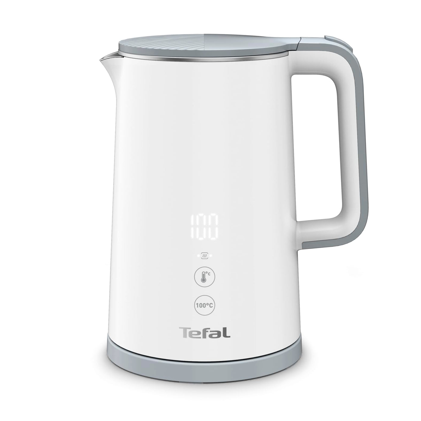 Tefal KO6931 Sense Wasserkocher | 1,5 L Kapazität | Digitalanzeige | 5 Temperaturstufen | 360°-Sockel | Wasserstandsanzeige | herausnehmbarer Kalkfilter | 30 Minuten Warmhaltefunktion| 1800W | weiß