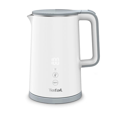 Tefal KO6931 Sense Wasserkocher | 1,5 L Kapazität | Digitalanzeige | 5 Temperaturstufen | 360°-Sockel | Wasserstandsanzeige | herausnehmbarer Kalkfilter | 30 Minuten Warmhaltefunktion| 1800W | weiß