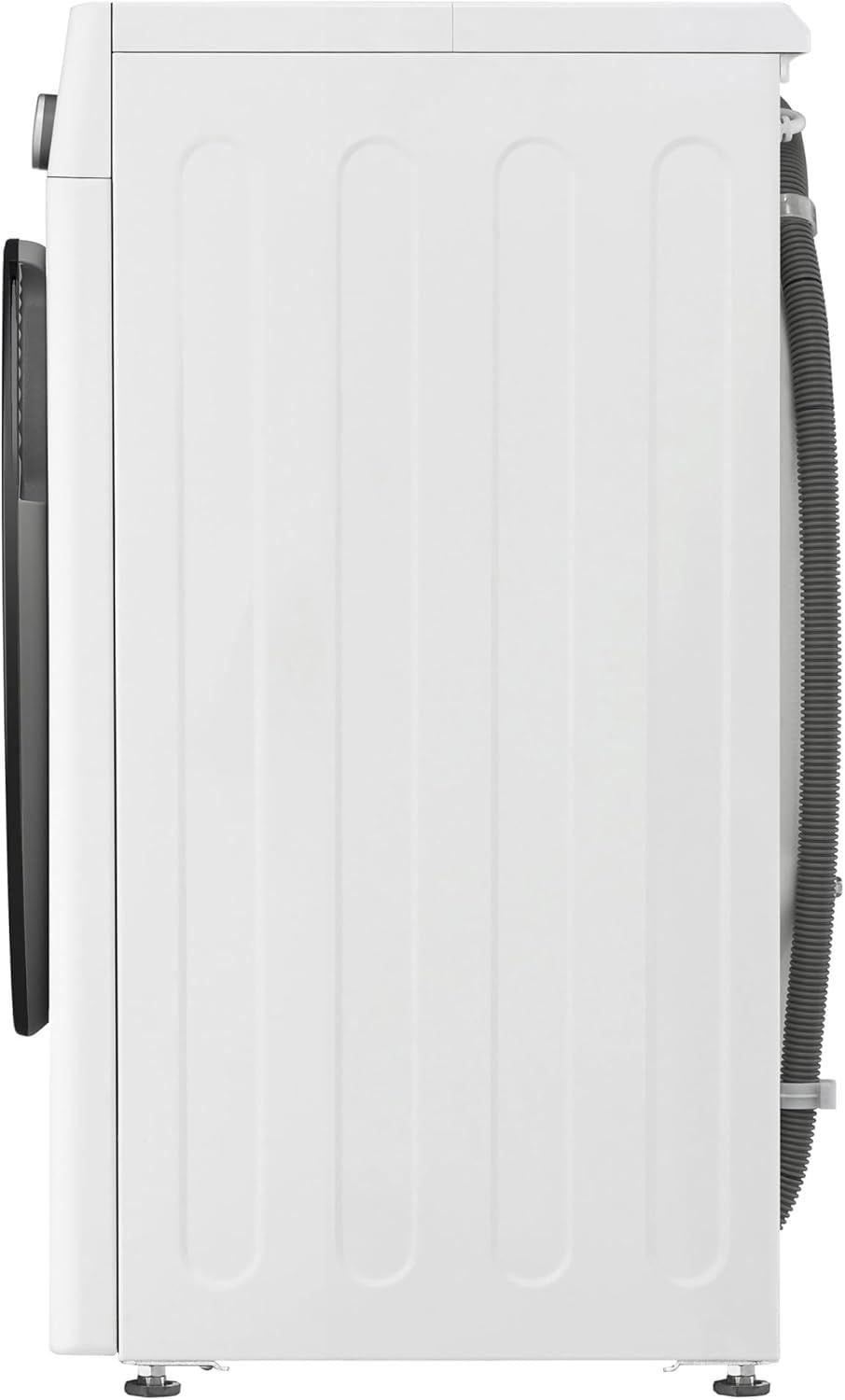 LG F2V7SLIM9, Klasse A, Waschmaschine Slim 9 kg, 60x47.5x85 cm, Wi-Fi, AI Direct Drive, Tiefenreinigung mit Dampf, TurboWash 360°, Außentür aus Gehärtetem Glas, Weiß mit Schwarzem Bullaugenring
