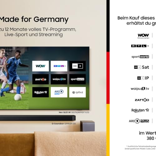 Samsung Neo QLED 4K QN70F 65 Zoll (163 cm) Mini LED Fernseher, NQ4 AI Gen2 Prozessor, Quantum Matrix Technology Slim, Motion Xcelerator 144Hz, AirSlim Design, Samsung Vision AI Smart TV