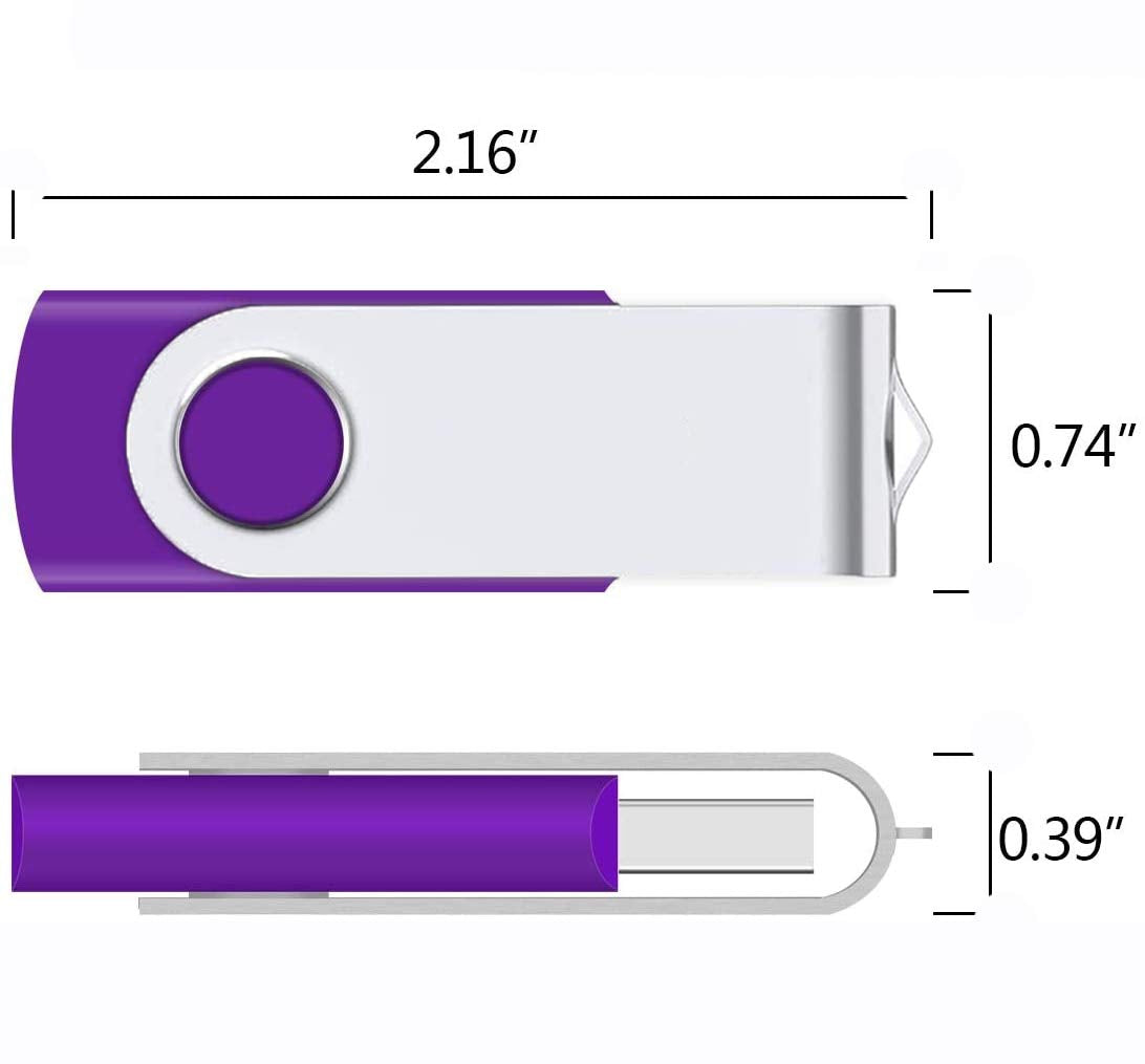 USB Sticks 2GB 100 Stück Speicherstick USB 2.0 Data Datenspeicher Transmemory Memory Stick Mehrfarbig (2GB, Mehrfarbig-100)