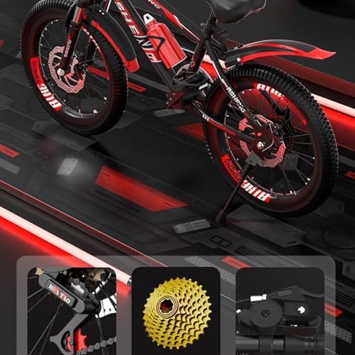 Mountainbike 24-Zoll-Rahmen aus Kohlenstoffstahl Mit Variabler Geschwindigkeit Stark und Leicht Einfach Zu Fahren Geeignet für Jugendliche D,22 Inches