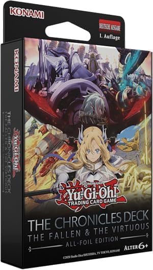 BB-Toy-Trades Yugioh Structure Deck: The Chronicles Deck - The Fallen & The Virtuous - DEUTSCH 1.Auflage CH01 (All Foil Karten) Toploader