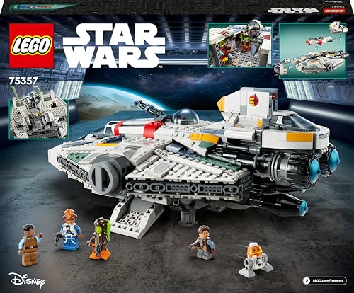 LEGO 75357 Star Wars Ghost & Phantom II Set mit 2 aus Bausteinen gebauten Ahsoka-Fahrzeugen, baubares Raumschiff-Spielzeug mit 5 Charakteren, darunter Jacen Syndulla und Einer Chopper-Droidenfigur