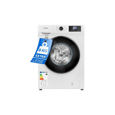 Bomann® Waschmaschine 8kg | max. 1400 U/min | 10 Jahre Motor-Garantie | robuster, leiser & langlebiger Invertermotor | 15 Waschprogramme | LED-Display | Washing Machine mit Dampffunktion | WA 7185