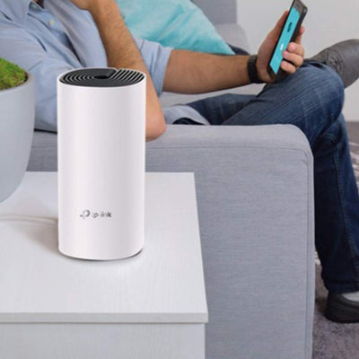TP-Link Deco M4 Mesh WLAN Set (1er Pack), AC1200 Dual Band Router & Repeater, 2x Gigabit Ports, Zusatzeinheit, empfohlen für Häuser mit 1-2 Schlafzimmern, Umfassender Jugendschutz