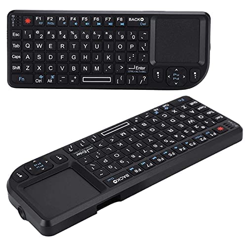 Socobeta 2,4 GHz Wireless Touchpad-Tastatur Wiederaufladbare Ultra Thin USB-Tastatur mit Hintergrundbeleuchtung