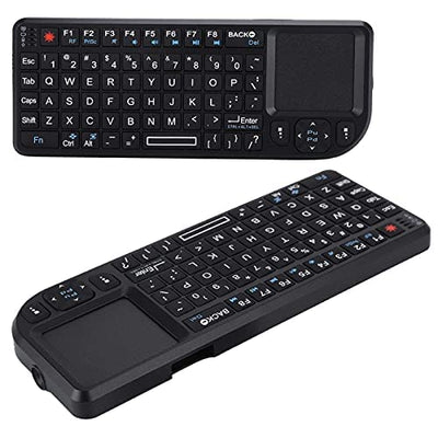 Socobeta 2,4 GHz Wireless Touchpad-Tastatur Wiederaufladbare Ultra Thin USB-Tastatur mit Hintergrundbeleuchtung