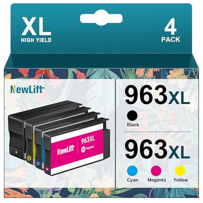 NewLift 963XL Multipack Kompatibel für HP 963 HP 963XL Druckerpatronen für HP officejet Pro 9010 patronen,9020 9012 9022 9014 9015 9016 9018 9019 (963XL Multipack,4er-Pack)