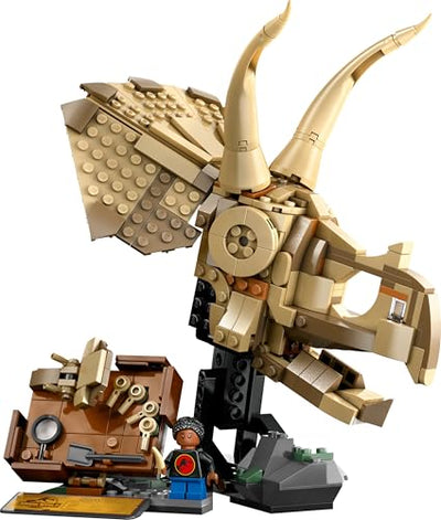 LEGO Jurassic World Dinosaurier-Fossilien: Triceratops-Schädel Modell, Dinosaurier Spielzeug für Jungen und Mädchen ab 9 Jahren, Geschenk für Kinder und Jurassic World Fans 76969