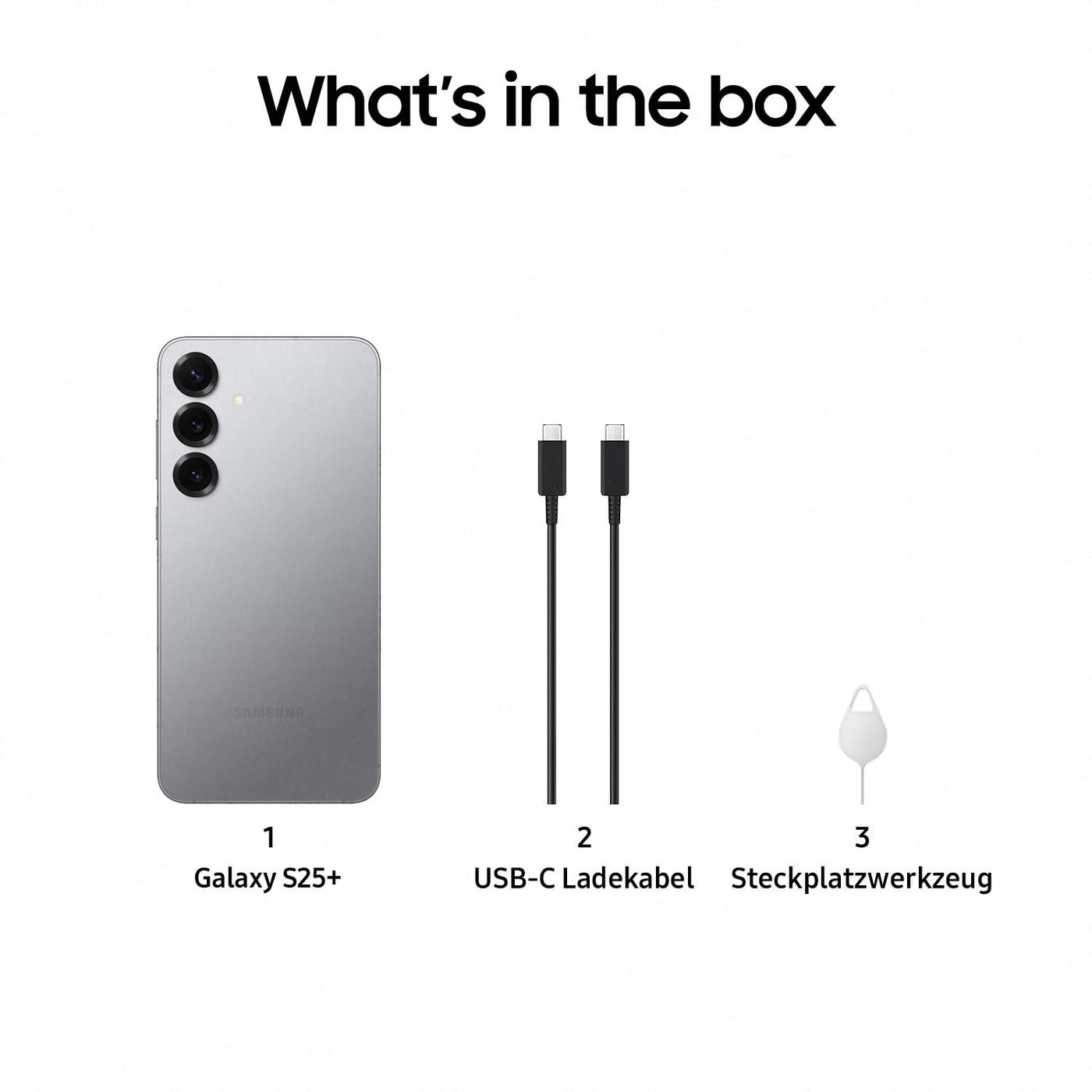 Samsung Galaxy S25+ AI Smartphone mit Galaxy AI, Ohne Vertrag, AI Handy mit Android, 12 GB RAM, 256 GB Speicher, 50-MP-Kamera, Silver Shadow, 3 Jahre Herstellergarantie [Exklusiv auf Amazon]