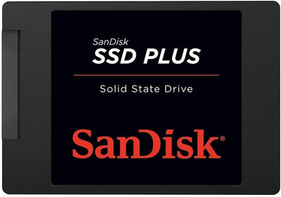 SanDisk SSD Plus interne SSD Festplatte 480 GB (schnelleres Hoch,-Herunterfahren und Laden, Lesegeschwindigkeit 535 MB/s, Schreibgeschwindigkeit 445 MB/s, stoßfest), Festkörper-Laufwerk