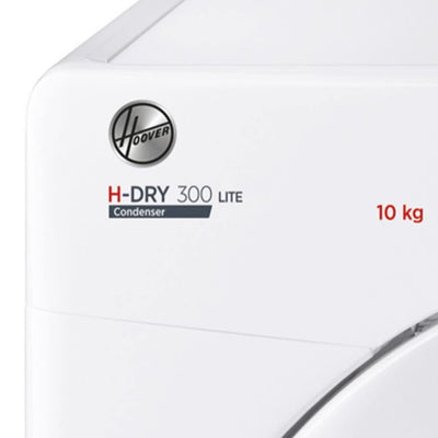 Hoover H-DRY 300 Lite Kondenstrockner / 10 kg/Smarte Bedienung mit NFC-Technologie/AquaVision-Kondenswasserbehälter/Weiß/Modell: HLE C10DE-84