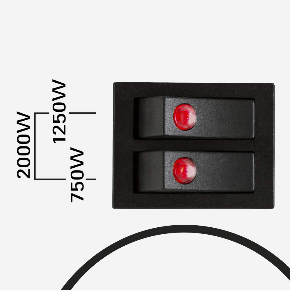 TROTEC Konvektor Heizung TCH 19 E – Heizleistung 750 W / 1250 W / 2000 W – Elektro Heizkörper