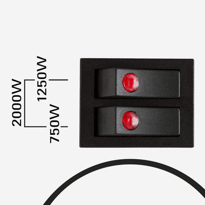 TROTEC Konvektor Heizung TCH 19 E – Heizleistung 750 W / 1250 W / 2000 W – Elektro Heizkörper