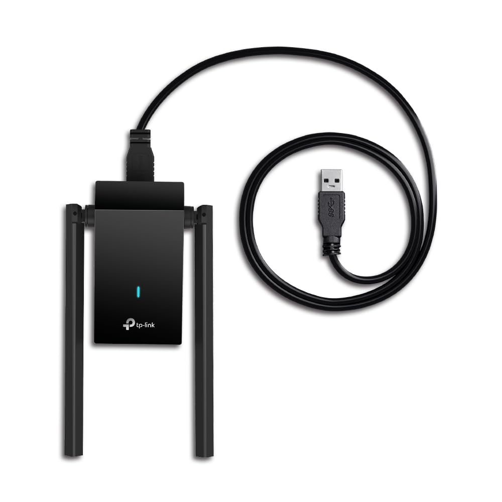 TP-Link Archer TX20U Plus WLAN Stick Für PC, WiFi 6 AX1800 Dual Band, USB 3.0, MU-MIMO, Antennen mit hoher Verstärkung, WPA3-Verschlüsselung, Kompatibel mit Windows 11/10, Schwarz, único