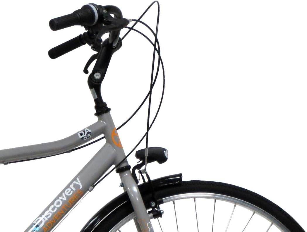 Discovery Denver Herren Trekkingrad Manhattan Herrenfahrrad (28 Zoll), Shimano 6 Gänge, Farbe Silber Metall