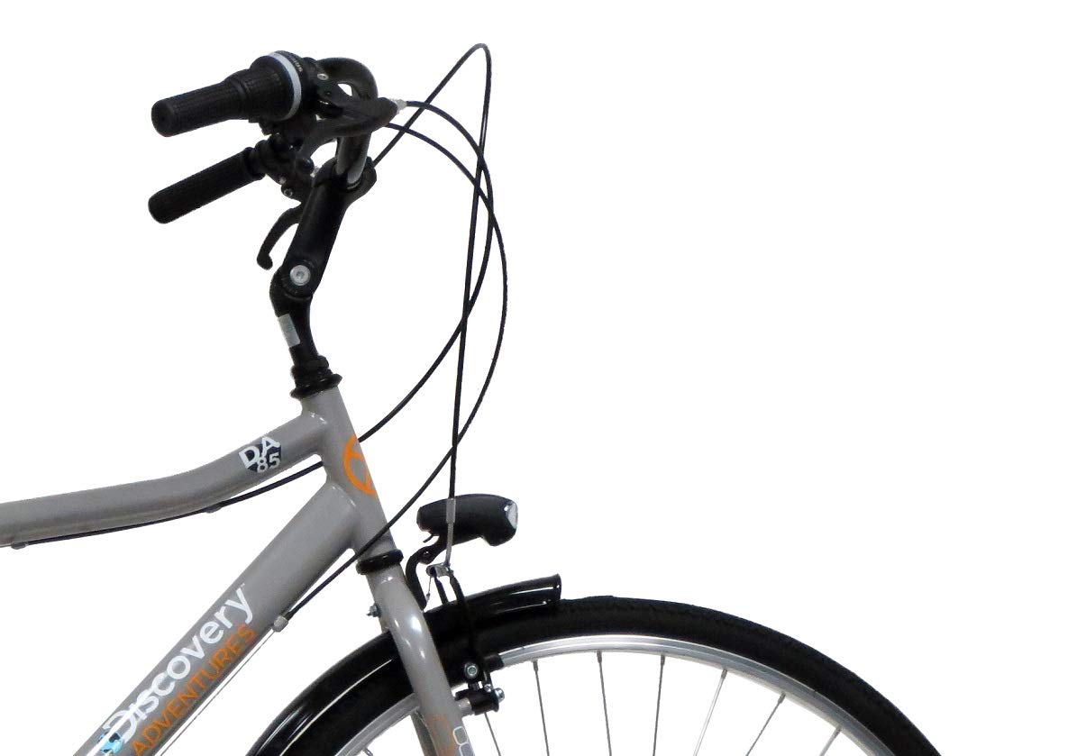 Discovery Denver Herren Trekkingrad Manhattan Herrenfahrrad (28 Zoll), Shimano 6 Gänge, Farbe Silber Metall