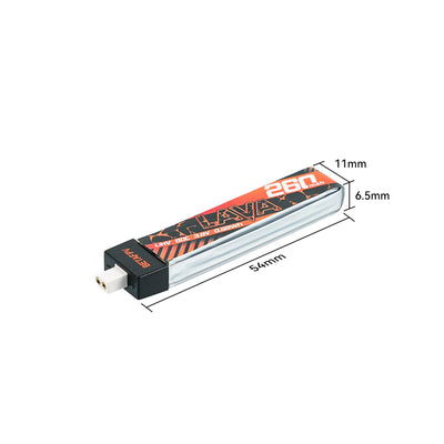 BETAFPV 5Stück Lava 1S 260mAh Lipo-Akku 3,8V 80C LiHV-Akku mit BT2.0-Anschluss, kompatibel mit 1S FPV Tiny Whoop Drohne Quadcopter wie Air65, Meteor65, Meteor65 Pro 1S Brushless Drohne