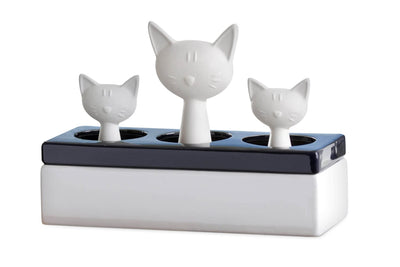 Maximex Luftbefeuchter Katzenfamilie, Geräuschloser Raumluftbefeuchter, Leiser Luftbefeuchter Schlafzimmer, Wohnzimmer & Co zum Aufstellen auf Heizkörper oder Fensterbank, 22x15,5x8,5 cm