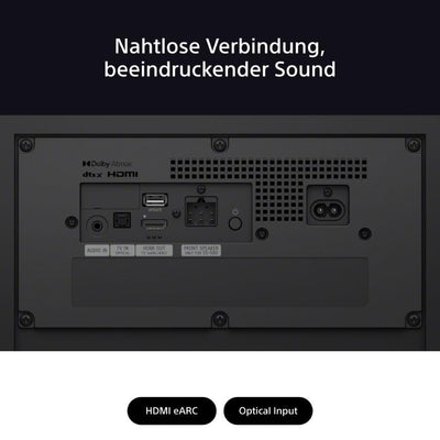 Sony BRAVIA Theatre System 6 (5.1-Kanal-Surround Sound, 1000 W, inkl. Rücklautsprecher & Subwoofer, Dolby Atmos, DTS:X, AI Voice Zoom 3 mit BRAVIA TV, DSEE, Multi-Stereo-Party-Modus) Schwarz