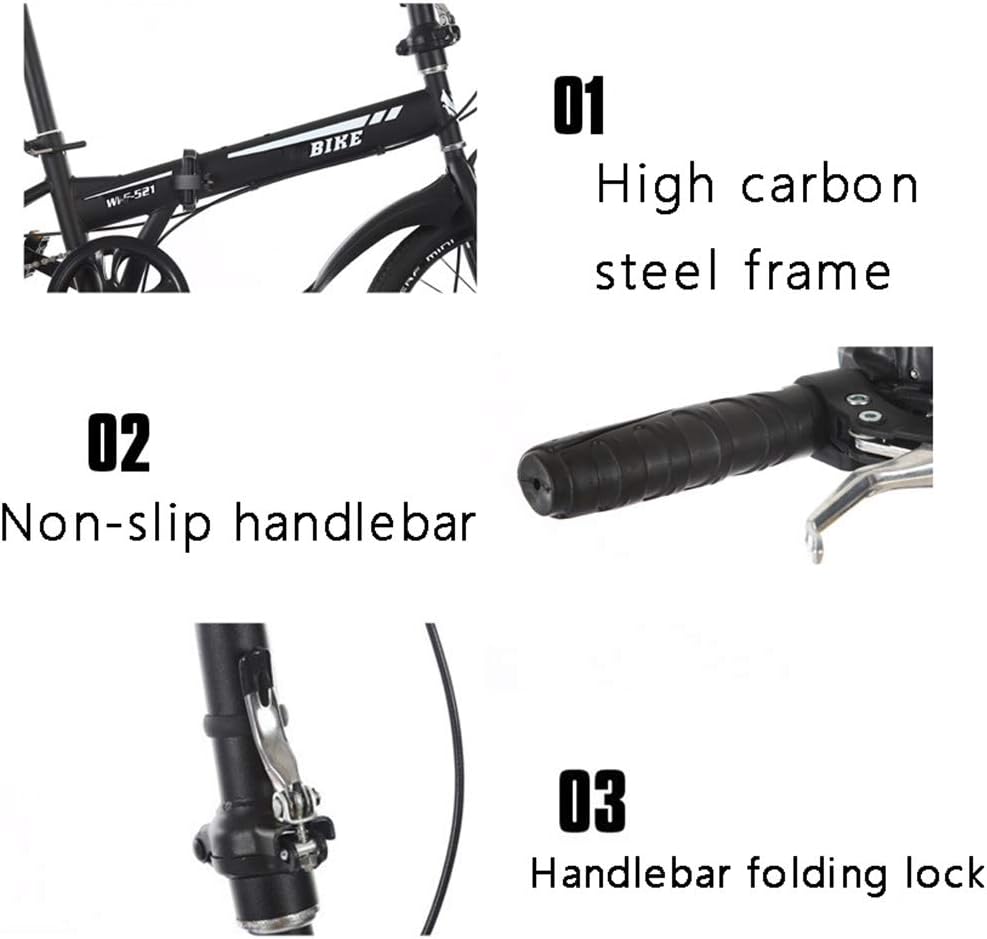 TYXTYX Klappfahrrad 20 Zoll Faltrad Klapprad Fahrrad,Herren Damen Jungen Folding 7 Gang,Geeignet für mehr als 110 cm