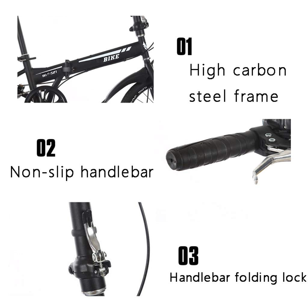 TYXTYX Klappfahrrad 20 Zoll Faltrad Klapprad Fahrrad,Herren Damen Jungen Folding 7 Gang,Geeignet für mehr als 110 cm