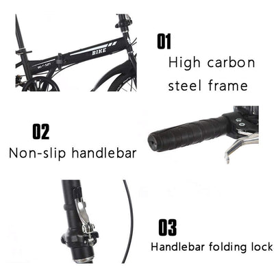 TYXTYX Klappfahrrad 20 Zoll Faltrad Klapprad Fahrrad,Herren Damen Jungen Folding 7 Gang,Geeignet für mehr als 110 cm