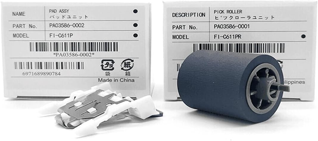 TasLin PA03586-0001 PA03586-0002 Pickup Roller + Trennpad kompatibel mit Fujitsu S1500 S1500M fi-6110 N1800