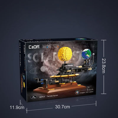 CaDA Klemmbaustein C71004W Technik Sonnensystem Set, 865 Teile Master Bausteine, in luxuriöser Originalverpackung