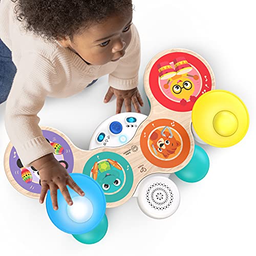 Baby Einstein, Together in Tune, Connected Magic Touch, Holz Schlagzeug, Musikinstrumente, 4 Spielmodi und 10 Melodien, Lautstärkeregler, Holzspielzeug für Kinder, ab 12 monat
