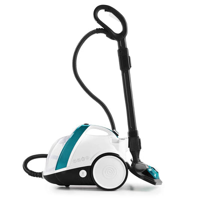 POLTI 8012628 Vaporetto Smart 100 T Dampfreinigungsgerät mit 4 Bar, tötet und beseitigt 99,99 Prozent Viren, Keime und Bakterien, Weiss/Türkis Metallic, Wassertankkapazität 2 l, Dampfmenge 110 g/Min