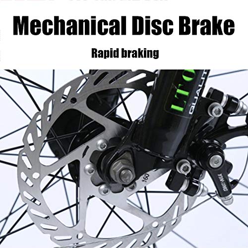 Wmmner Hardtail Mountain Bike 26 Zoll mit mechanischen Scheibenbremsen für Männer und Frauen, Fat Tire Adults Mountain Fahrrad, High Carbon Steel & Adjustable Seat & Front Federung, Silber, 27 Speed