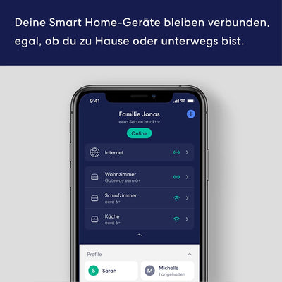 Amazon eero 6+ Mesh-WLAN-Router | 1-Gbit/s-Ethernet | Bis zu 420 m² Abdeckung | Für Verbindungen mit über 75 Geräten | Dreierpack | 2022