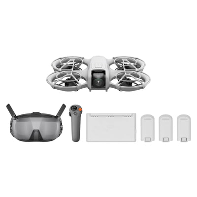 DJI Neo Motion Fly More Combo – Mini Drohne mit Kamera 4K UHD Für Erwachsene, 135g, Follow-Me, Handstart, Motivverfolgung, QuickShots, Integrierter Propellerschutz, C0, mit RC Motion 3 und 3 Akkus