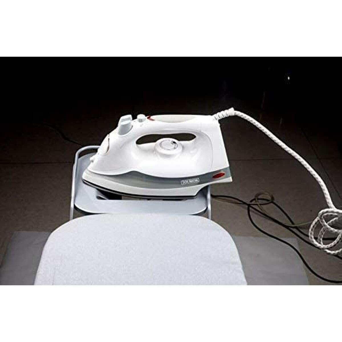 Vileda Express Rapid Bügelbrettbezug für Dampfbügelstation, metallisierte und wärmereflektierende Oberfläche für schnelleres Bügeln, Bügelbretter von 30-45cm x 110-130cm, Farbe Silber-Grau Metallic