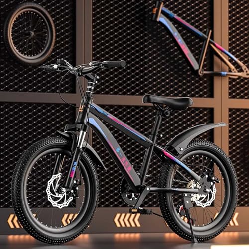 24-Zoll-Mountainbike für Kinder Mit Variabler Geschwindigkeit Dicken Anti Rutsch Reifen und Stoßdämpfender Vordergabel Geeignet für Körpergrößen Zwischen 115 und 170 cm A,22 inches