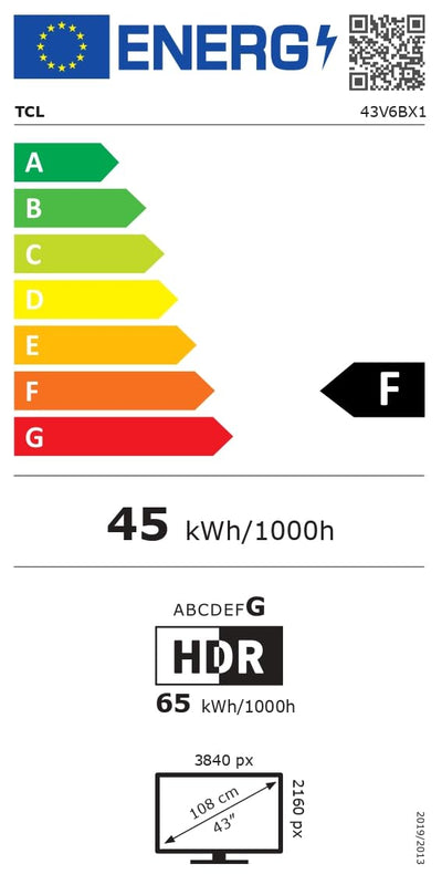 TCL 43V6B 43 Zoll, 4K Ultra HD, HDR TV, Smart TV unterstützt von Google TV (Dolby Audio, Motion Clarity, Sprachsteuerung, Kompatibel mit Google Assistant, Chromecast eingebaut