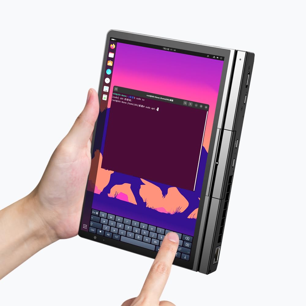 GPD Pocket 4 (AI 9 HX370) – Ultra mobiler PC aus Aluminium mit Windows 11, 8,8 Zoll Ultra HD Display 180° drehbar, Ryzen AI 9 HX370, RAM 32 GB LPDDR5x, SSD NVMe 2 TB, Wi-Fi 6E, Ethernet 2.5G