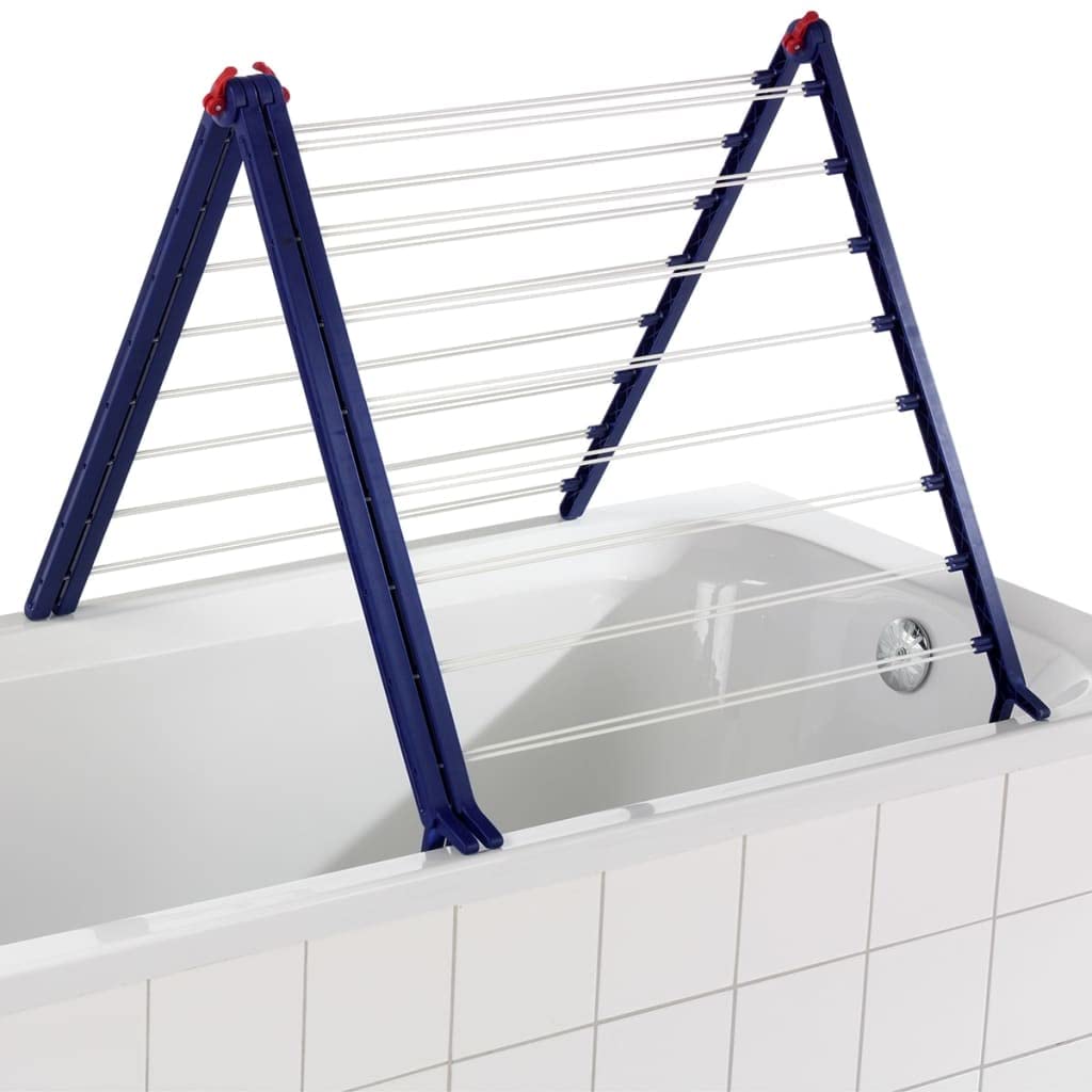 Leifheit Badewannentrockner Pegasus Bath 190 Extendable, standfester Standtrockner für die Wanne, ausziehbarer Wäscheständer, besonders schmaler Wäschetrockner, aus Legierter Stahl