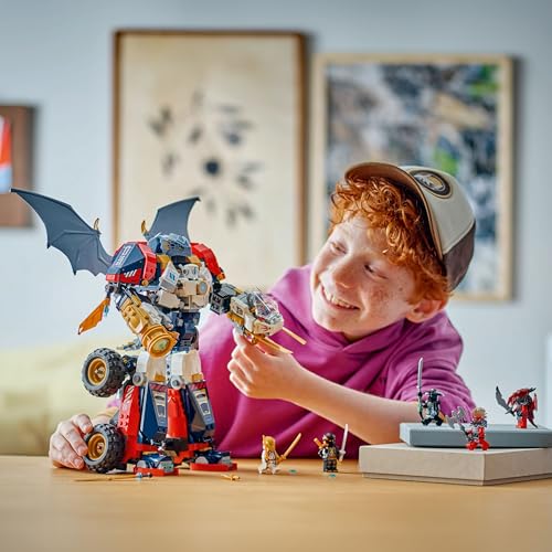 LEGO NINJAGO 4in1 Zanes Ultra-Kombi-Mech - Spielzeug mit Auto Modell - Umbaubar in einen Jet oder Drachen Figur - Inkl. 6 Minifiguren - Bauspielzeug für Jungen und Mädchen ab 9 Jahren 71834