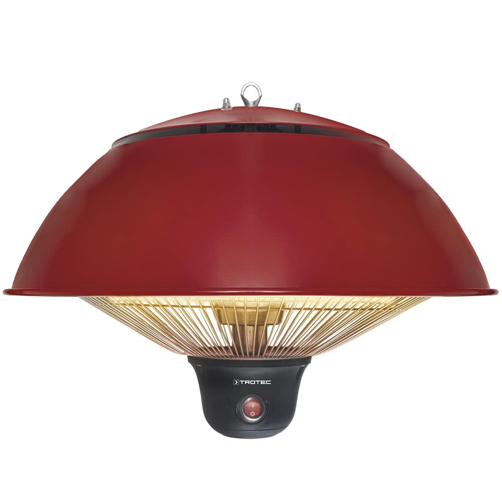 TROTEC Infrarotheizung IR 1510 SC – Heizleistung 500 W / 1000 W / 1500 W – Deckenheizstrahler für Terrase, Balkon oder Außengastronomie, inkl. Fernbedienung