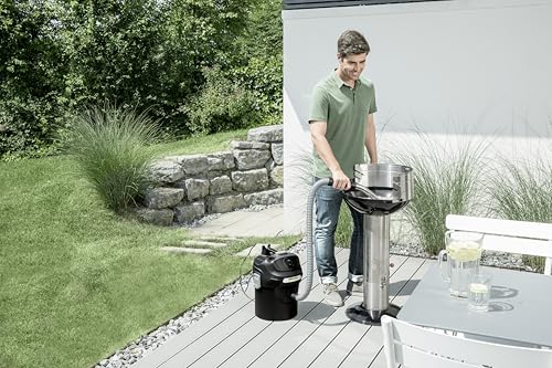 Kärcher AD 2 Aschesauger und Trockensauger perfekt für die Kaminreinigung und Pelletofen Reinigung (mit Filterreinigung, 14-Liter-Metallbehälter, Reinigung ohne Schmutzkontakt), Schwarz
