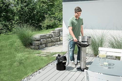 Kärcher AD 2 Aschesauger und Trockensauger perfekt für die Kaminreinigung und Pelletofen Reinigung (mit Filterreinigung, 14-Liter-Metallbehälter, Reinigung ohne Schmutzkontakt), Schwarz