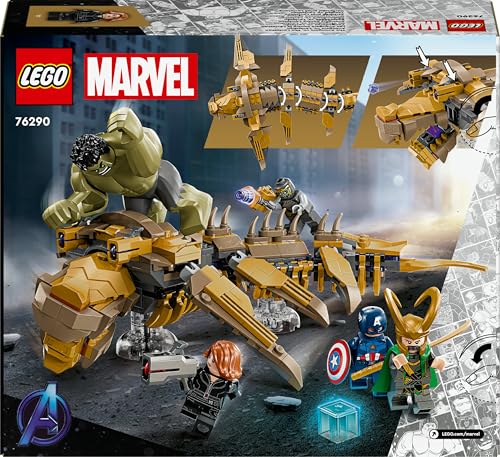 LEGO Marvel Avengers vs. Leviathan, Bauspielzeug, Set mit dem Hulk und den Minifiguren Captain America, Loki, Black Widow und Chitauri, Avengers-Spielset für Jungen und Mädchen ab 7 Jahren 76290